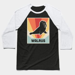 WALRUS - Vintage 70s Style Poster Baseball T-Shirt